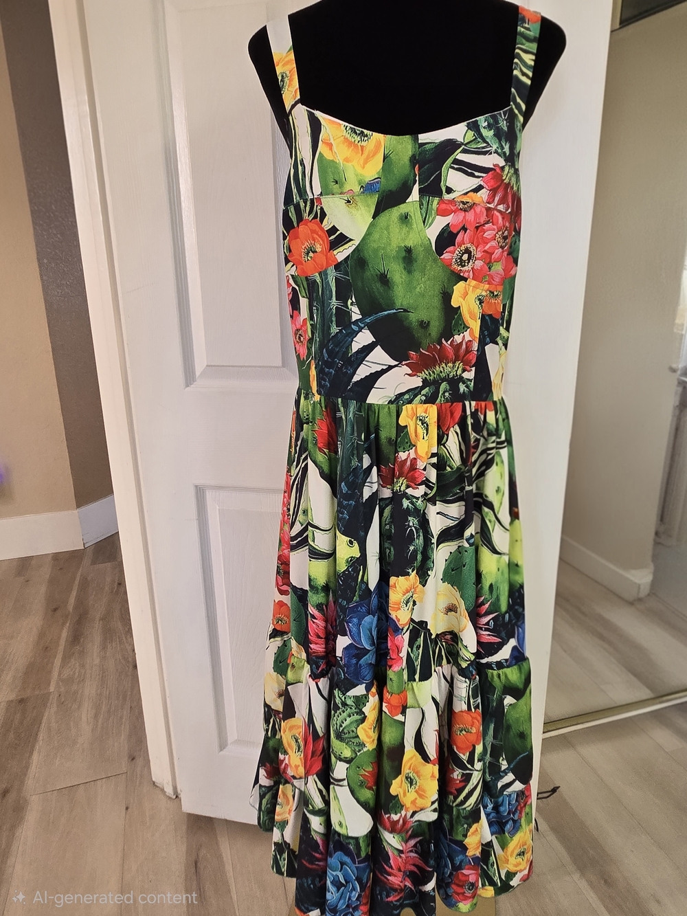 Womens Tropical Floral Sundress, New